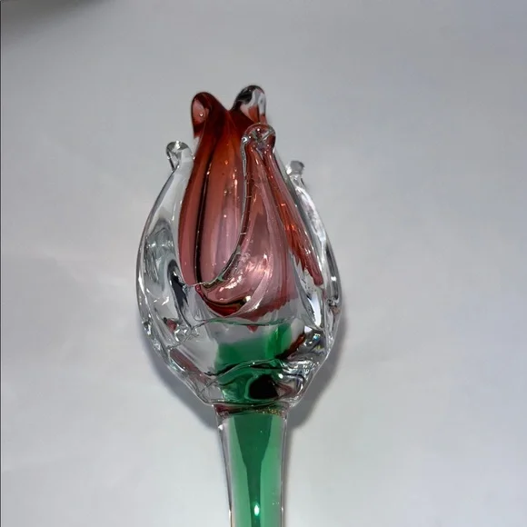 Mikasa Art Glass Hand Blown Murano Style ~ in Reddish/Blue/Lavender Tulip 🌷(3) - Picture 4 of 16